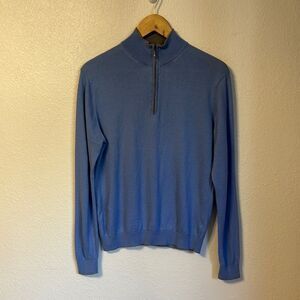 Raffi Cashmere Blend 1/4 Zip Sweater Medium